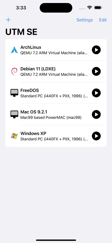 UTM SE: Retro PC emulator - Entertainment App | MWM