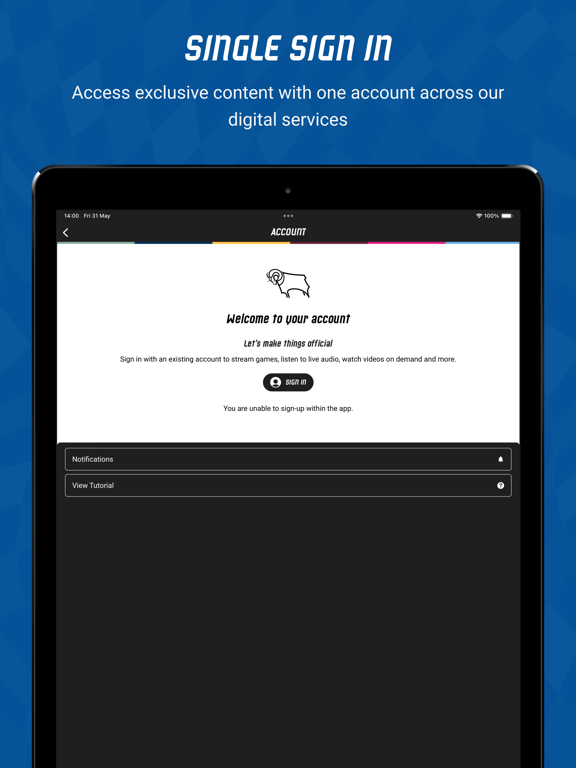 Derby County FC iPad screenshot 7 - Sports app