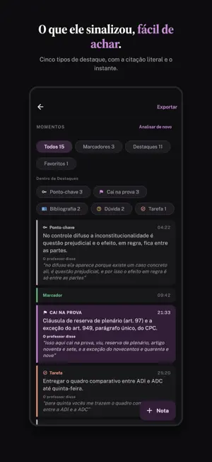 Grifo: Gravar Aula e Estudar screenshot 1