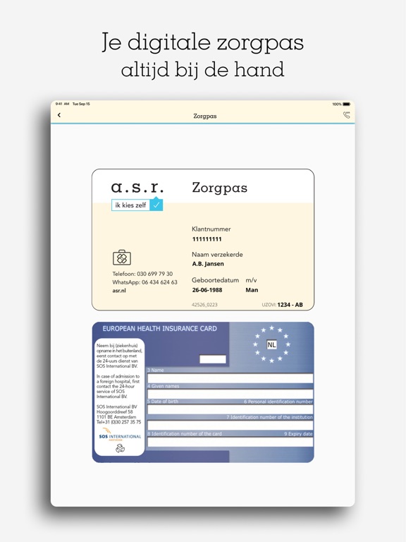 Zorg - Ik kies zelf van a.s.r. iPad app afbeelding 5