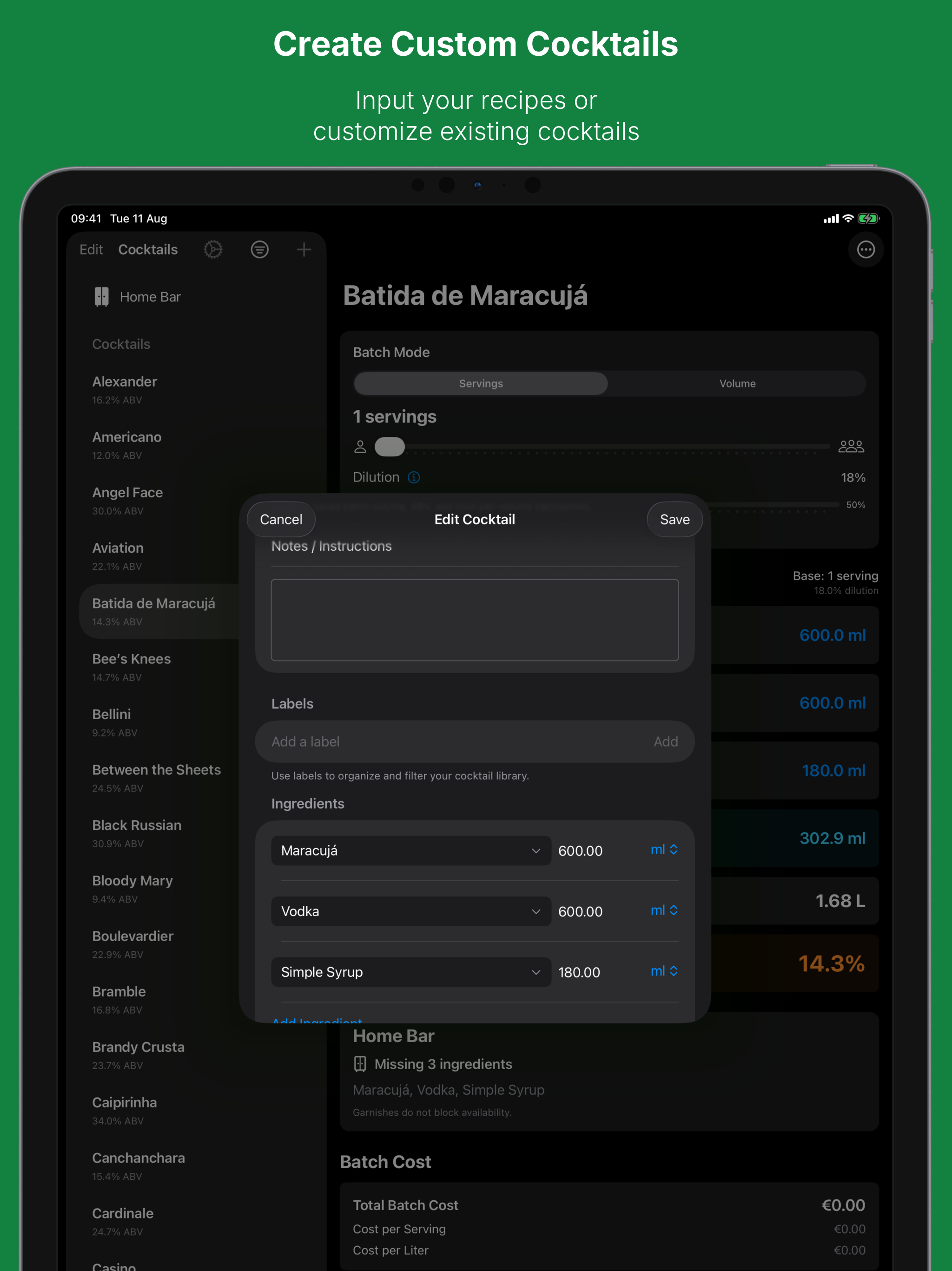 Jarra: Batch Cocktails & ABV screenshot 7