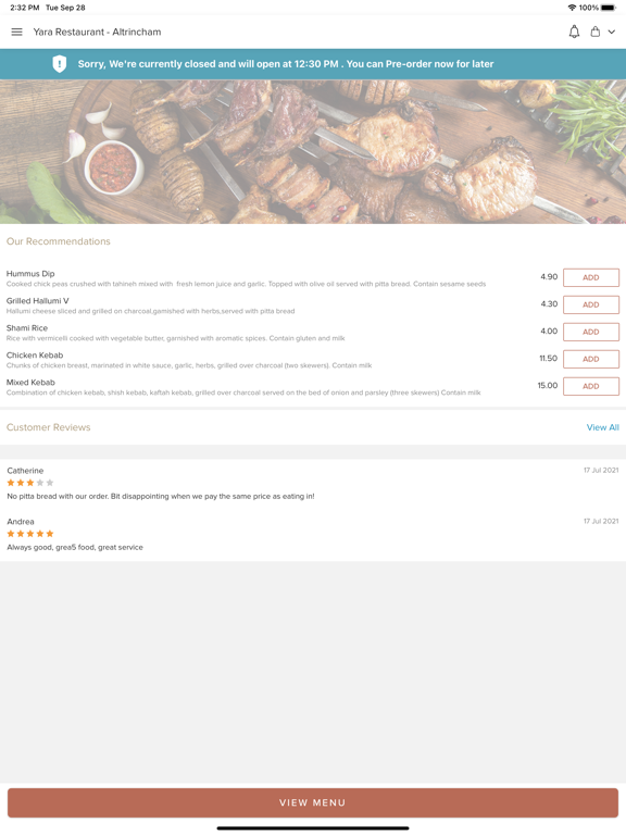 Screenshot #5 pour Yara Restaurant Altrincham