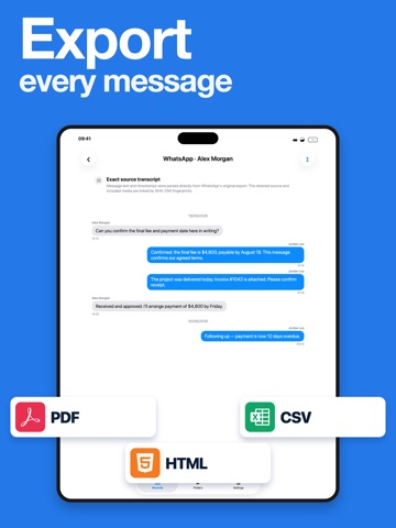 TextTrace: Text Message Export iPad screenshot