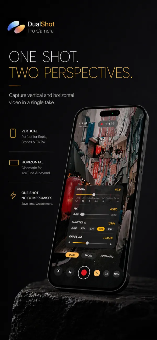 Screenshot #1 pour DualShot Pro Camera