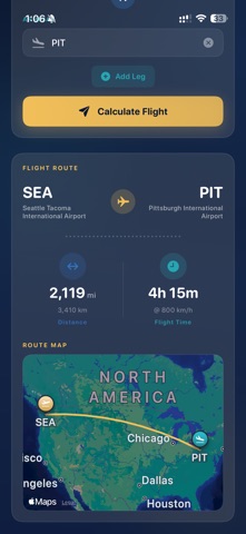 Flight Distances Calculator Screenshot 8 of 10