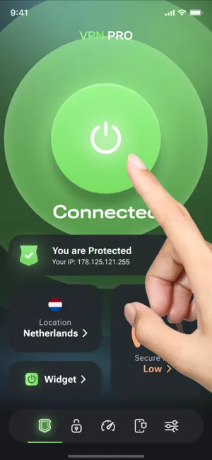 VPN PRO - Unlimited Protection iPhone screenshot 1