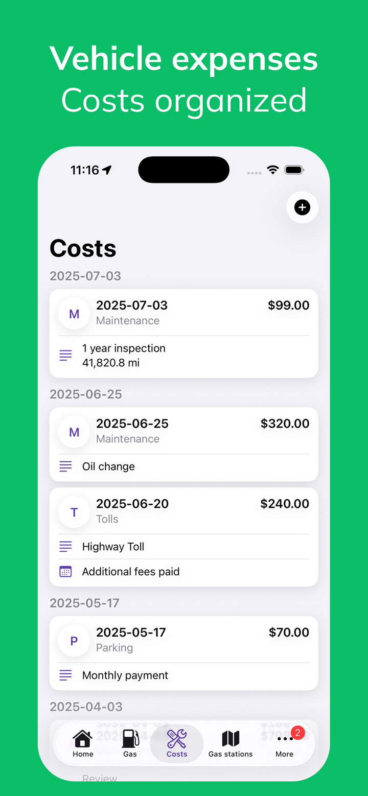 Fuelio: Gas Log & MPG Tracker screenshot 4