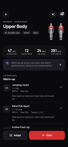 Sahas: Home & Gym Workouts screenshot 2