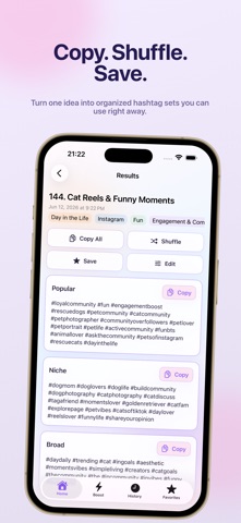 Blink Hashtag: Generator screenshot