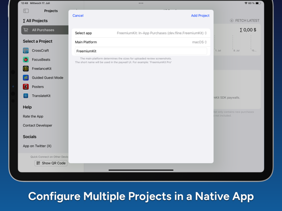 FreemiumKit: In-App Purchases iPad screenshot 2 - Developer Tools app