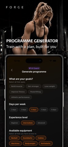 Forge: Gym Tracker & Coach Screenshot 2 of 8