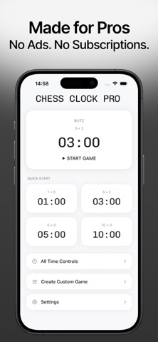 Chess Clock Pro - Game Timer Screenshot 3 of 5