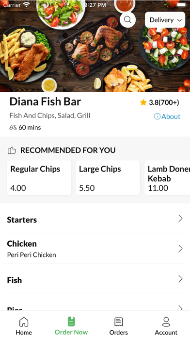 Diana Fish Bar. Screenshot