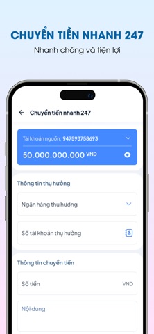 Vietbank DigiBiz iPhone screenshot