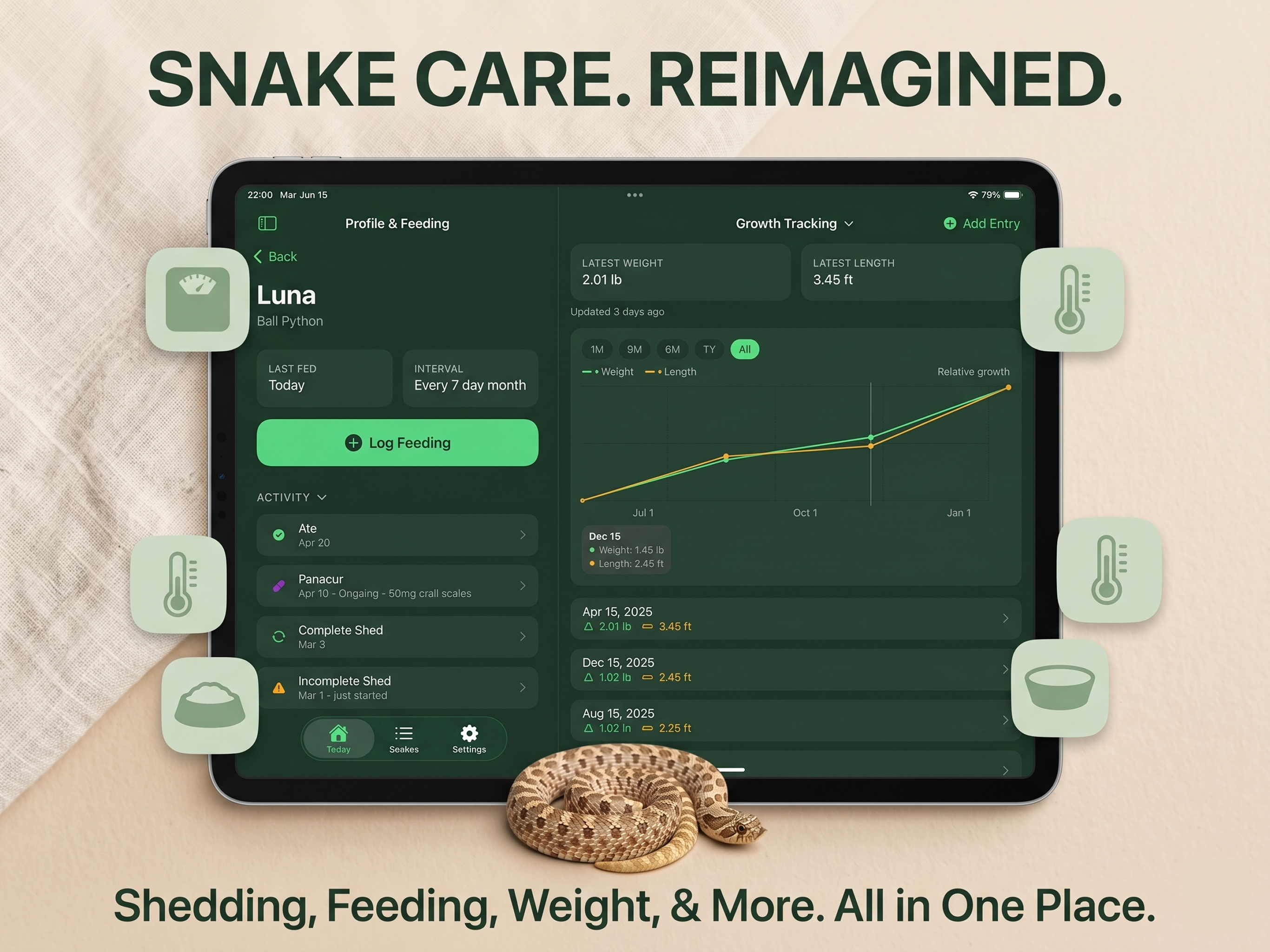 Snakey - Snake Care & Tracker