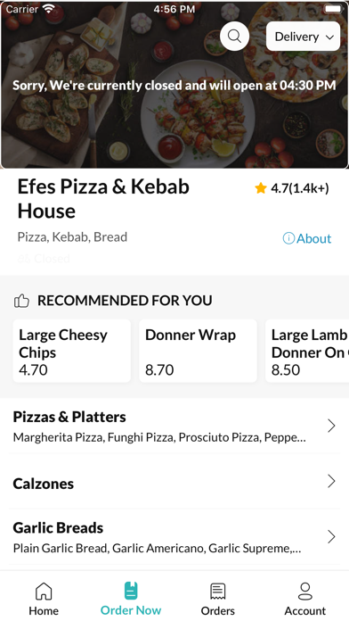 Efes Pizza and Kebab House. Screenshot