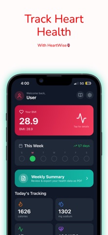 HeartWise Fitness screenshot