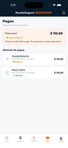 RuedaSeguro Moto screenshot 1
