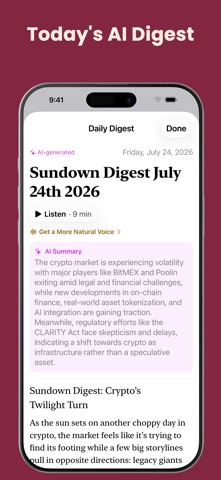 Blipkey: Crypto News & AI iPhone screenshot