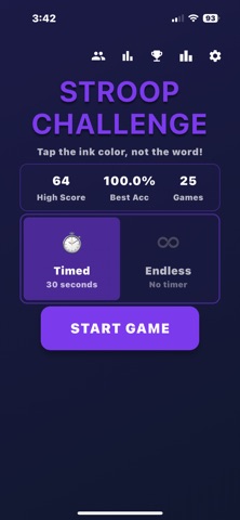 iStroopChallenge screenshot