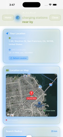 EVCharger-station-trip-planner screenshot