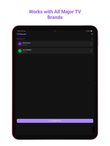 TV Remote Universal Remote iPad screenshot
