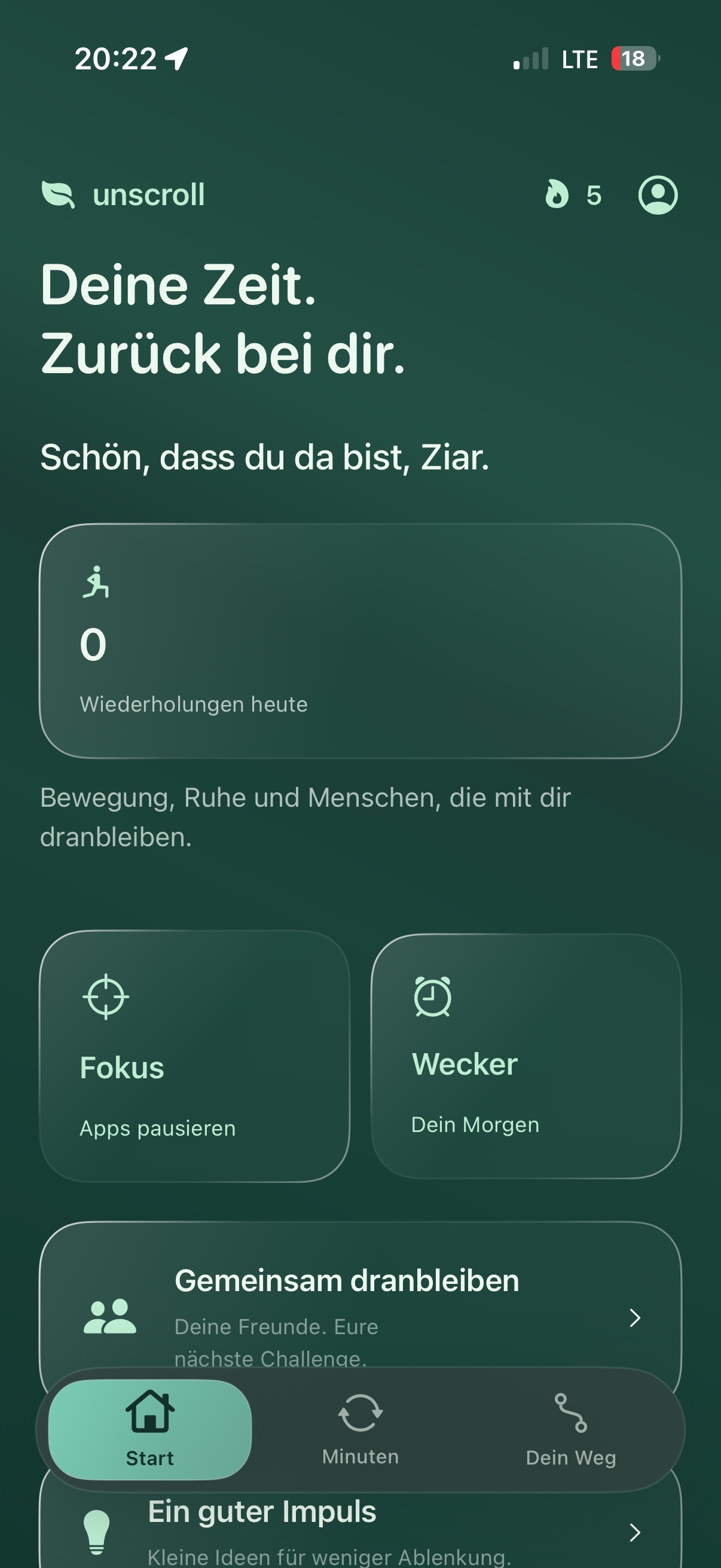 Screenshot 1 of Unscroll: Move More