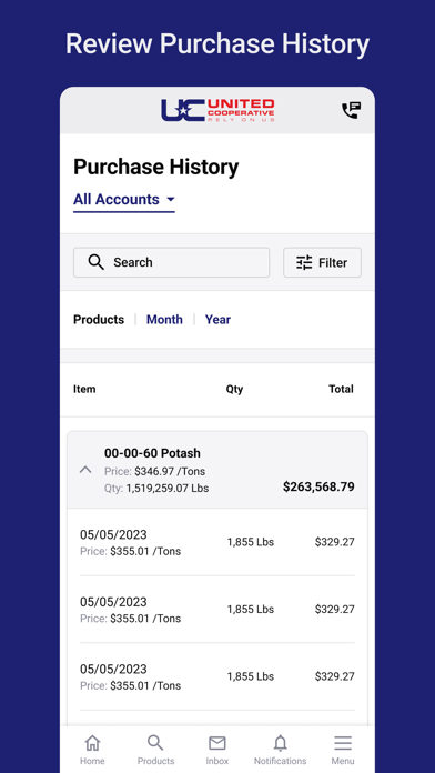 United Cooperative Portal Screenshot