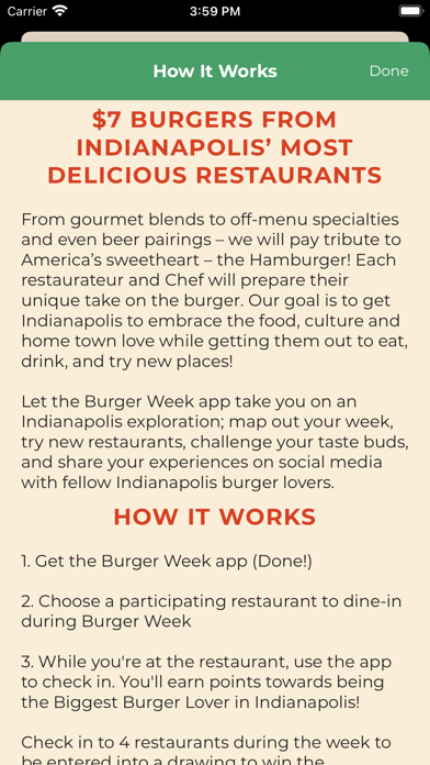 Indianapolis Burger Week Screenshot