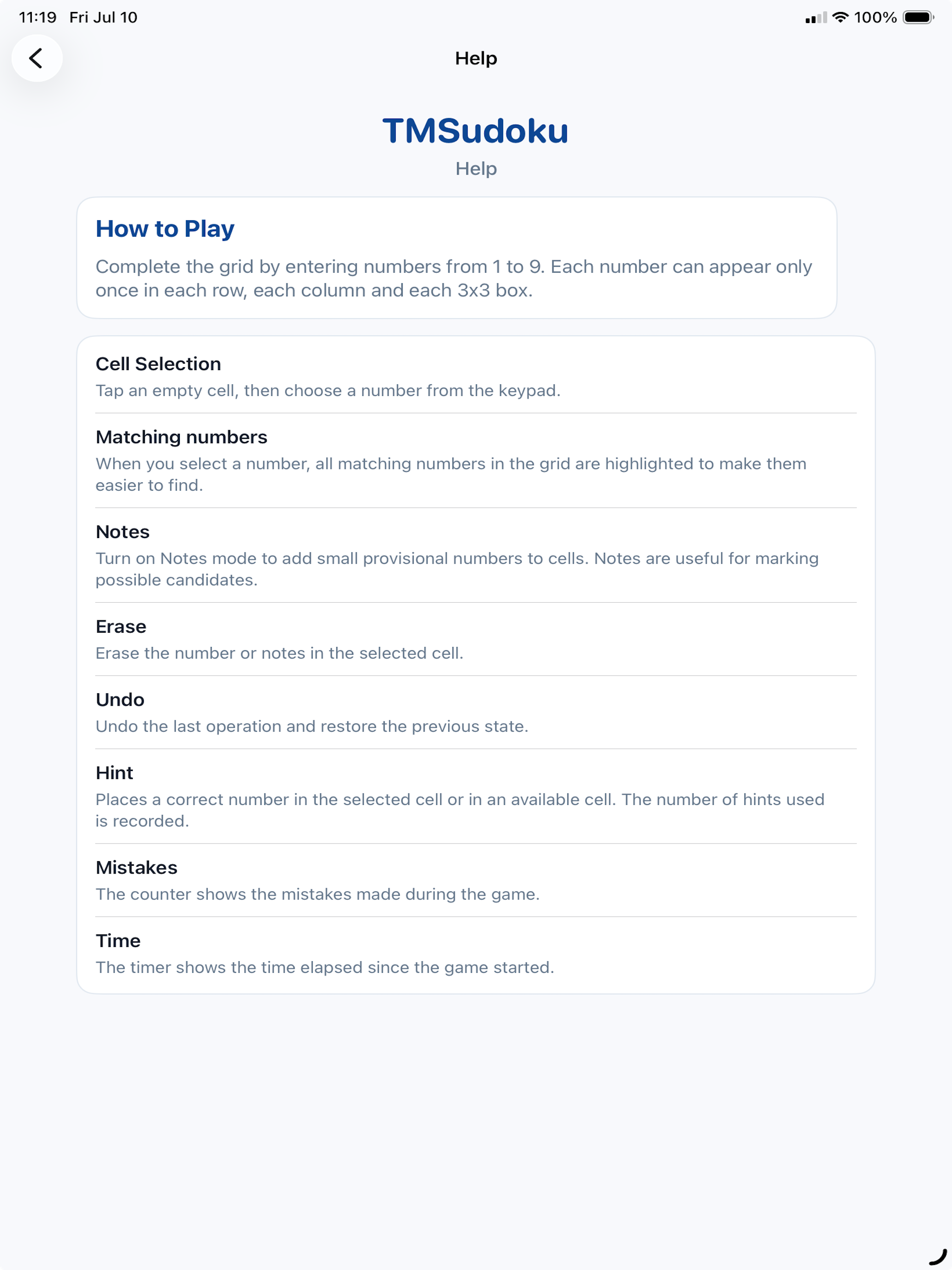 SudokuTM screenshot 8
