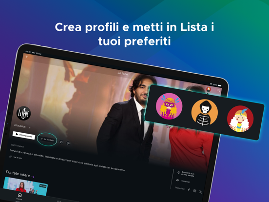 Mediaset Infinity Italia iPad screenshot 7 - Entertainment app