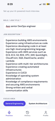 AI Mock Interview Screenshot 3 of 7
