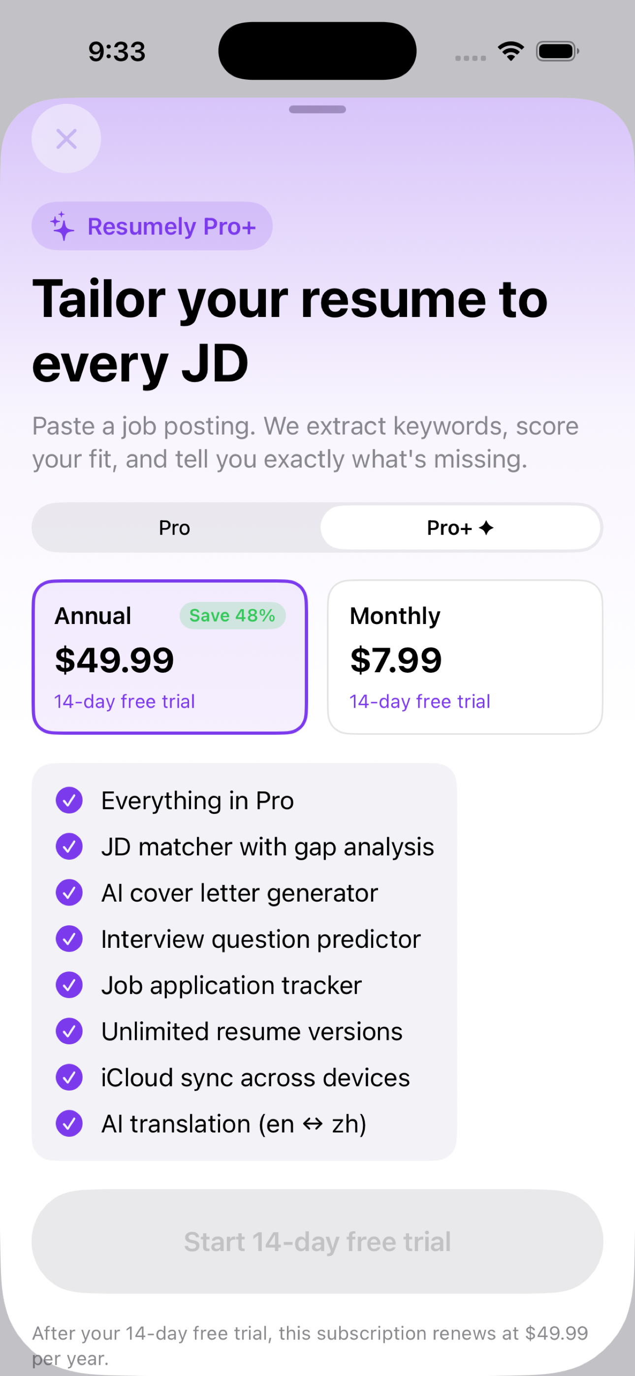 Resumely: AI Resume Builder screenshot 5