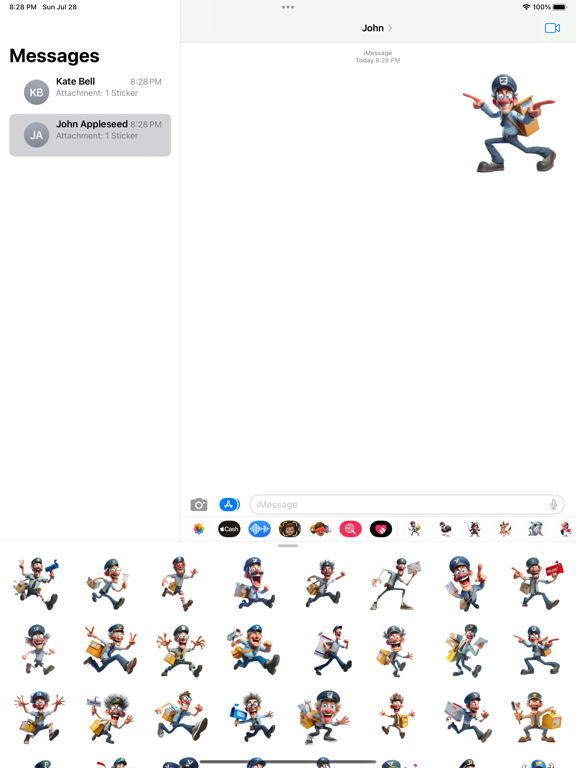 Screenshot #4 pour Goofy Mailman Stickers