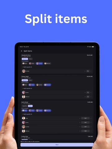 Bill Splitter - Bilpi iPad screenshot