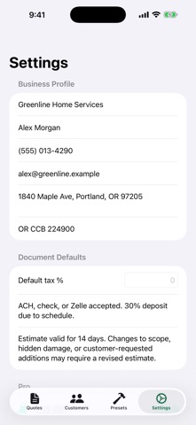 Job Quote Kit Screenshot 5 of 5