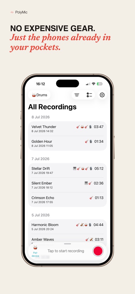 PolyMic: Multi Mic Recorder screenshot 2