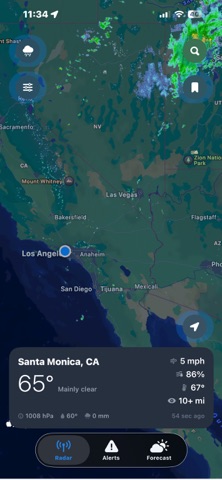 Storm Glass Radar App screenshot
