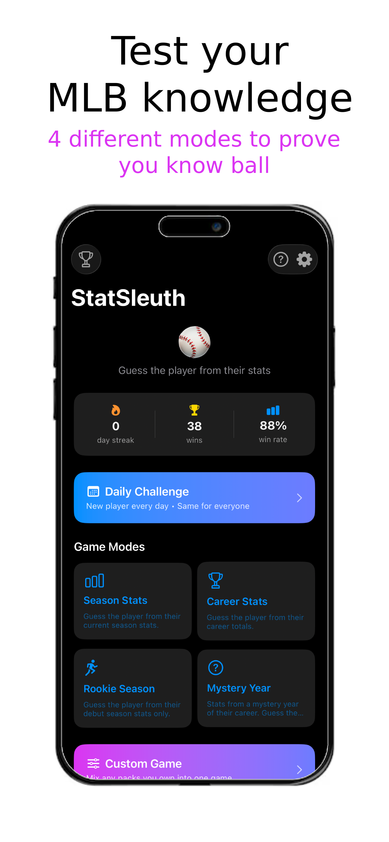 StatSleuth - Baseball Trivia screenshot 3