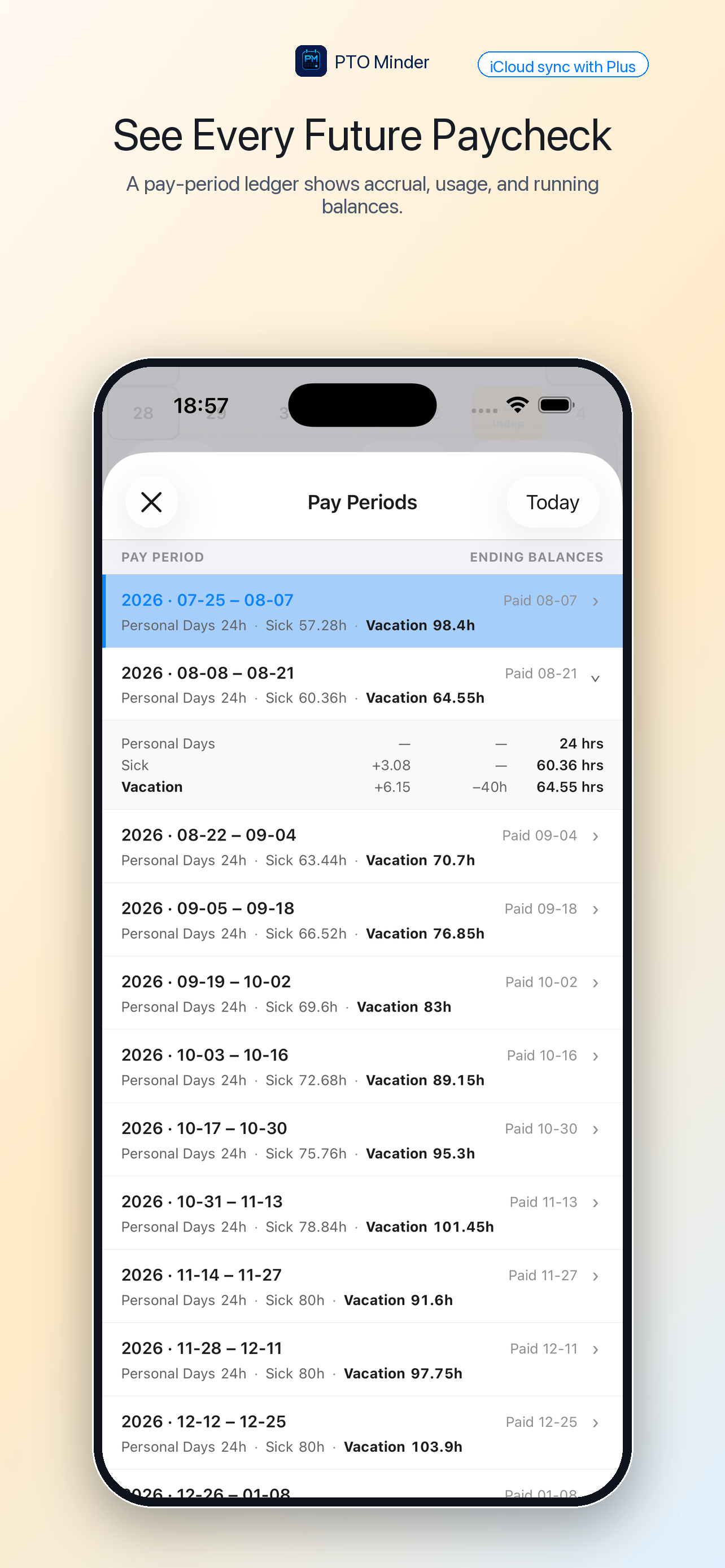 PTO Minder screenshot 4