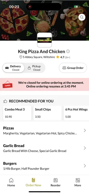King Pizza And Chicken screenshot 2