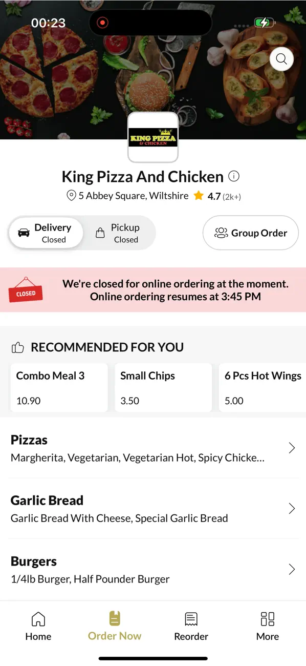 Screenshot #2 pour King Pizza And Chicken