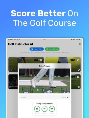 Golf Instructor AI iPad screenshot