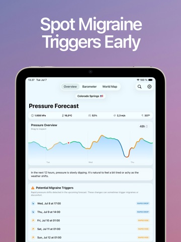 Barometric Pressure Today iPad screenshot 1