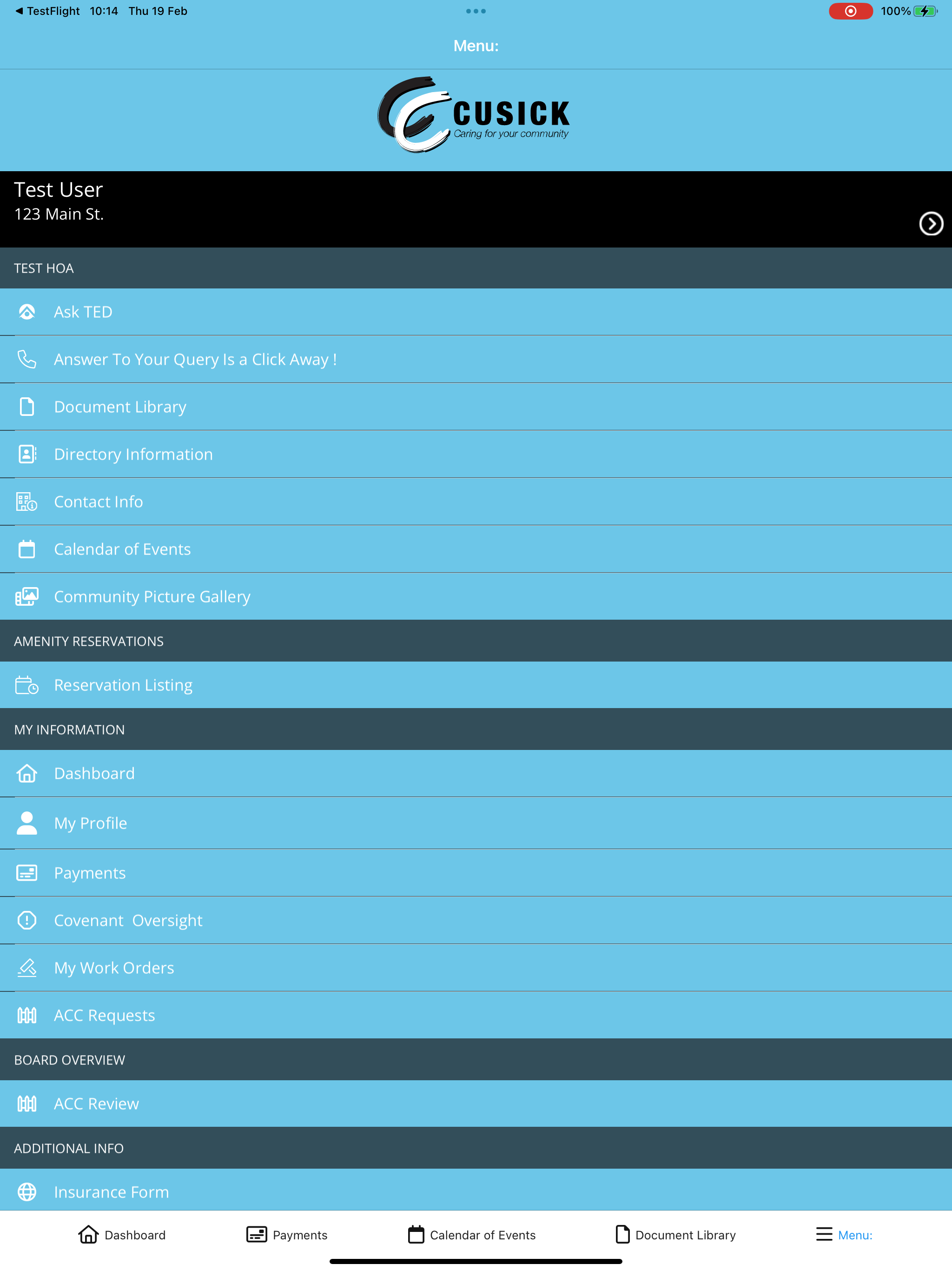 Cusick Association Portal