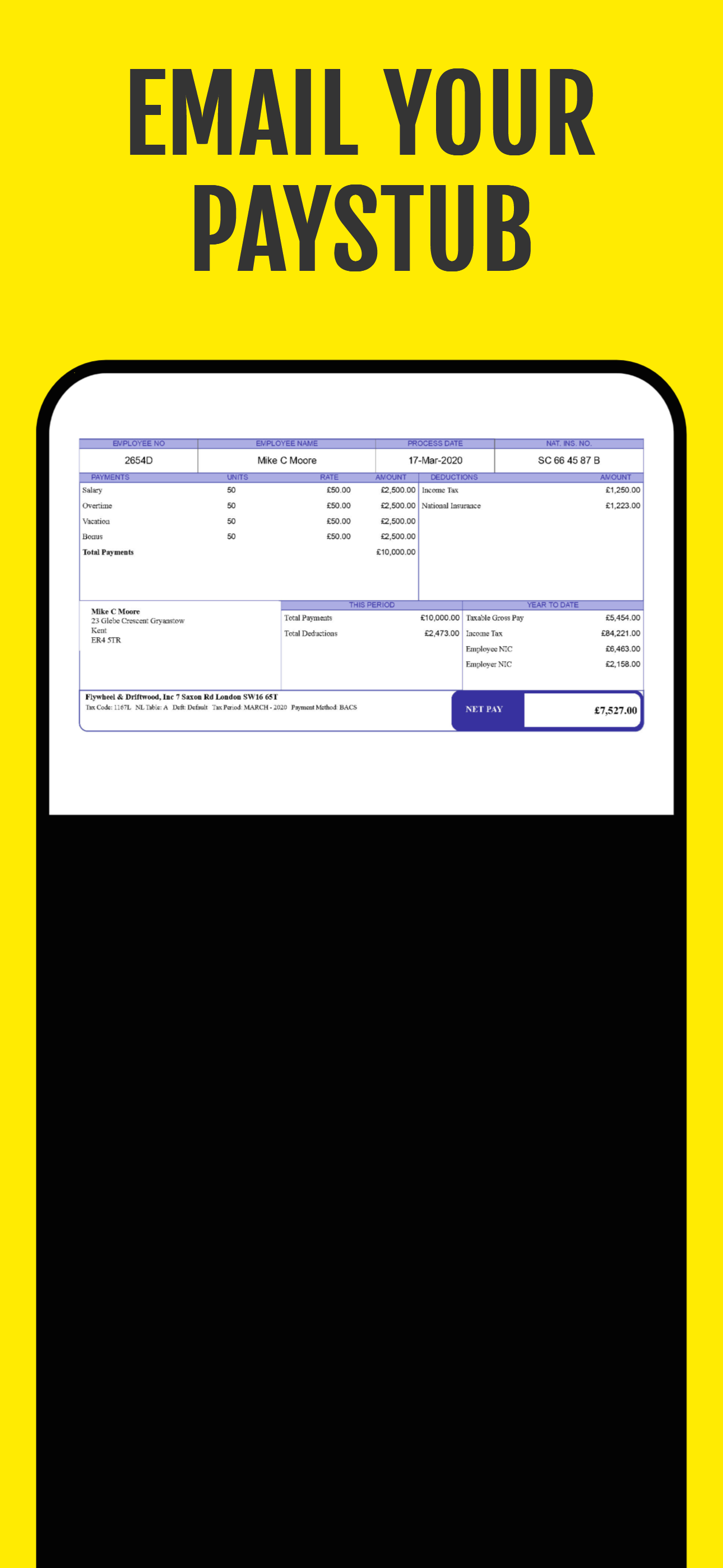 UK Paystub: Paycheck maker AI