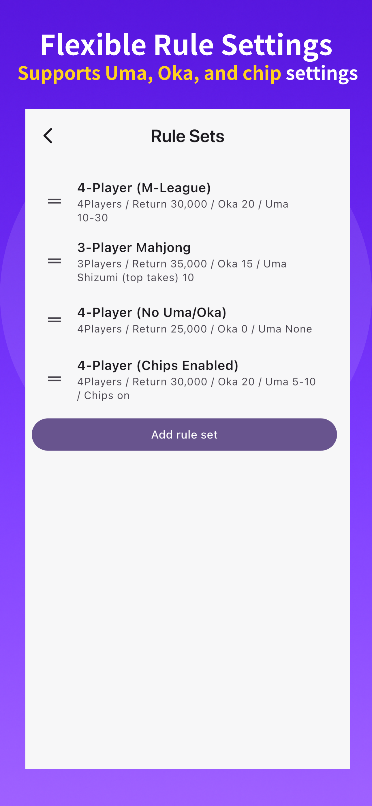 Mahjong Score Calculator(sanma screenshot 5