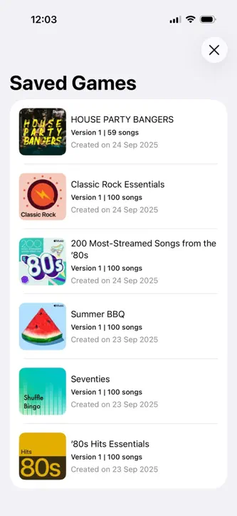 Shuffle Music Bingo - Game screenshot 5