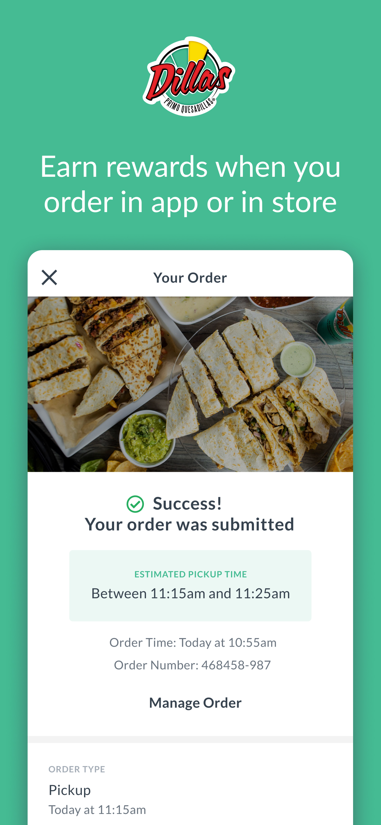 Dillas Quesadillas Rewards screenshot 3