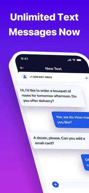 Text Go: 2nd Text Number Now screenshot 1